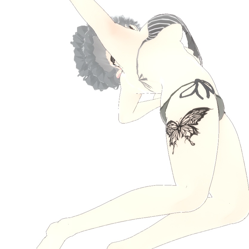 Aether Wing アゲハ蝶のタトゥーセット - VRoidフェイスペイント・タトゥー・透過PNG