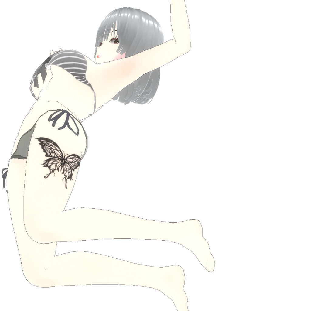 Aether Wing アゲハ蝶のタトゥーセット - VRoidフェイスペイント・タトゥー・透過PNG