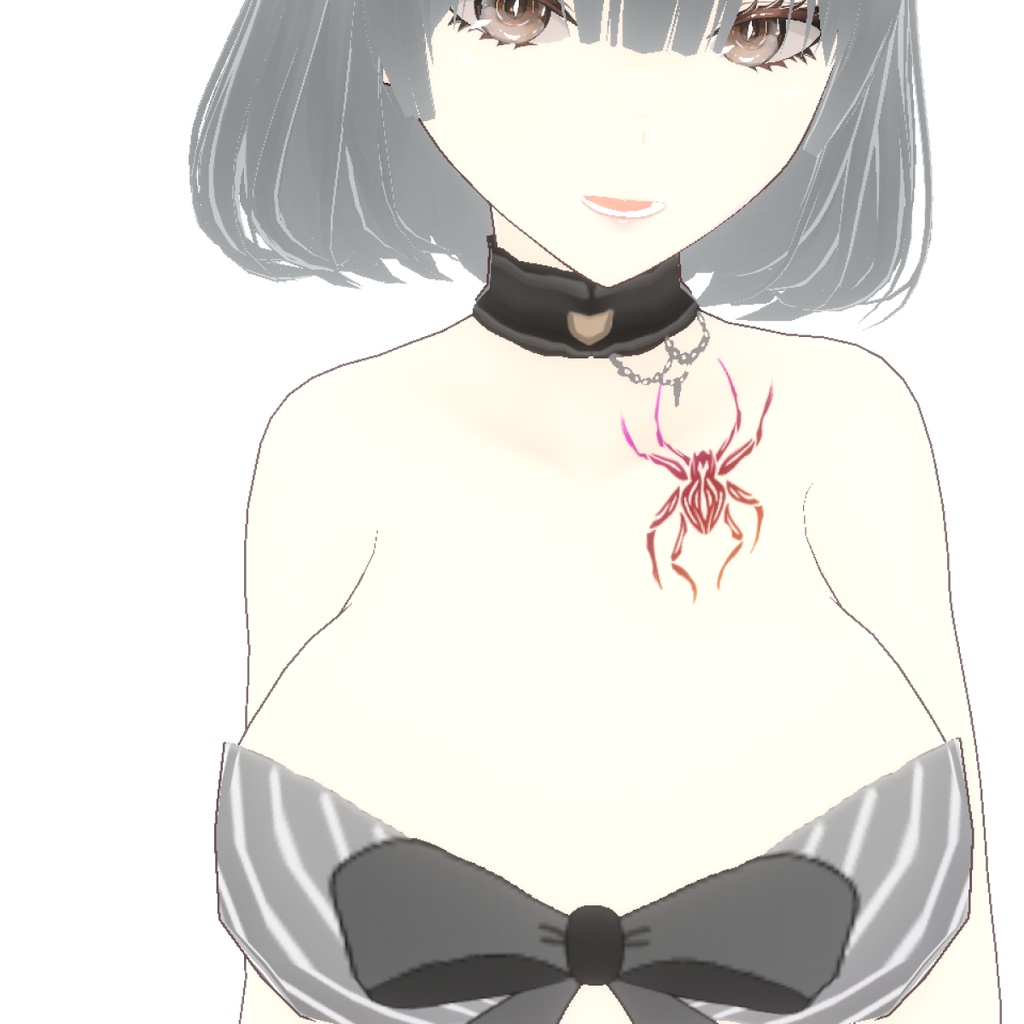 赤蜘蛛のタトゥーデカール /フェイス/ボディーVRoidテクスチャと高解像度png