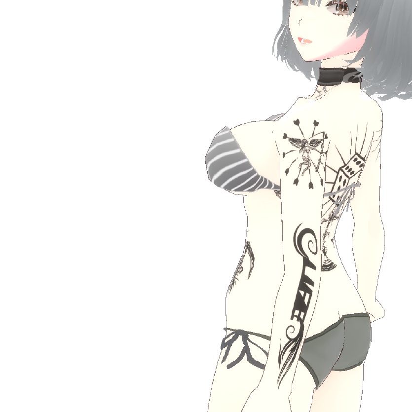 LIFE and DEATH - 生と死のダイスのタトゥー - VRoidテクスチャ + 高解像度PNG