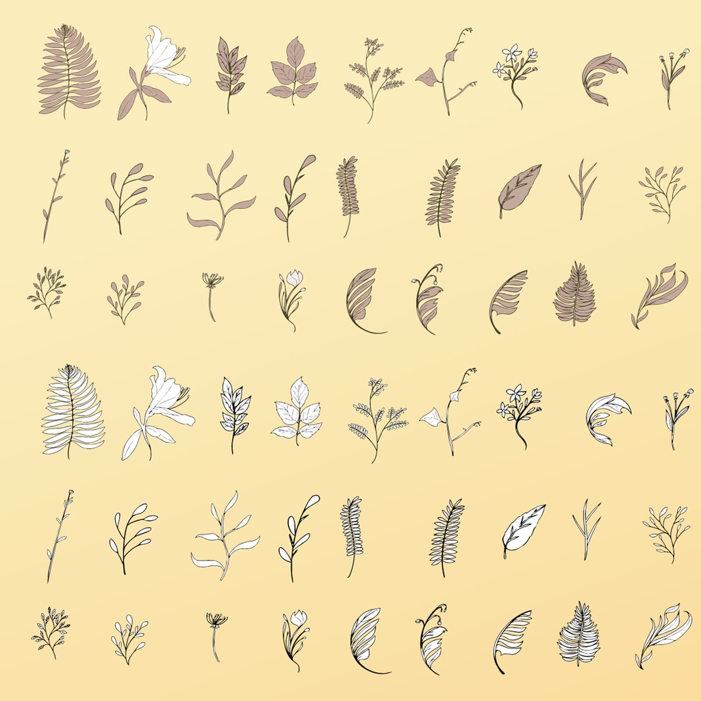 おしゃれな植物のイラスト素材全162種類 - ボタニカル装飾素材集