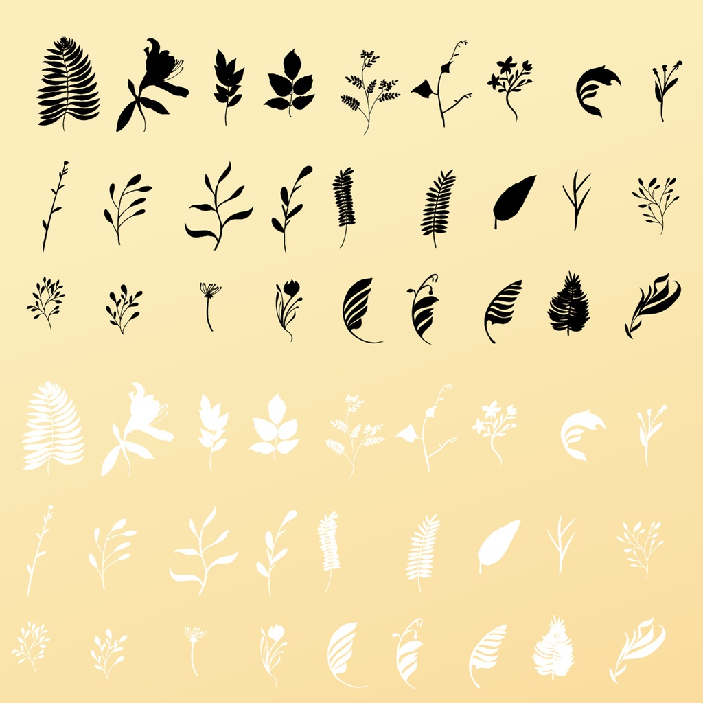 おしゃれな植物のイラスト素材全162種類 - ボタニカル装飾素材集