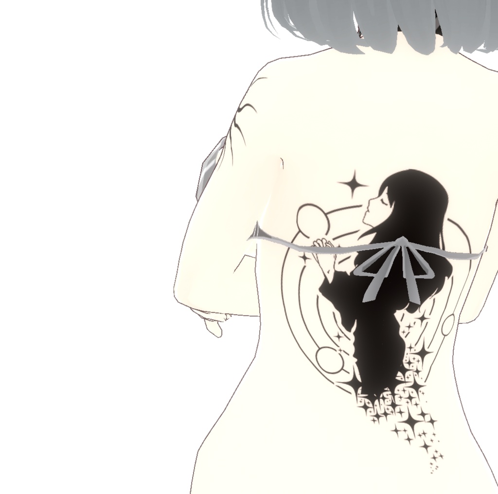 占星術師のタトゥーデカール - 占い師と12星座のVRoideテクスチャ&高解像度PNG- Dark Sings