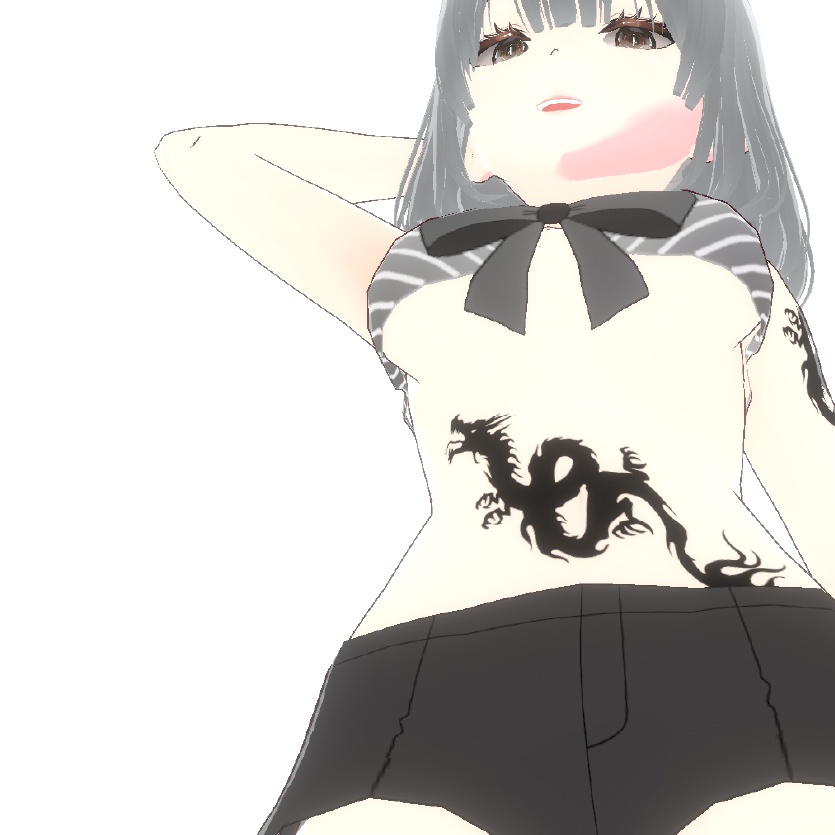 双龍剣華 - クールなドラゴンのVRoidタトゥーデカールセット - 高解像度png or ai(ベクター)