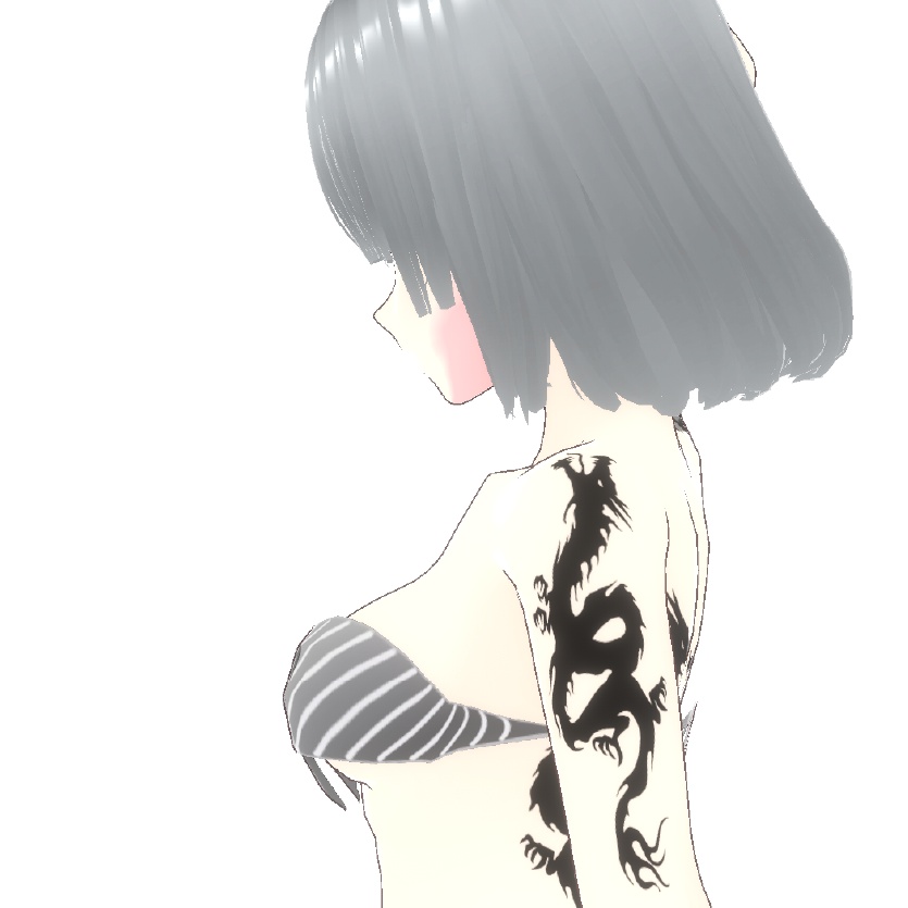双龍剣華 - クールなドラゴンのVRoidタトゥーデカールセット - 高解像度png or ai(ベクター)