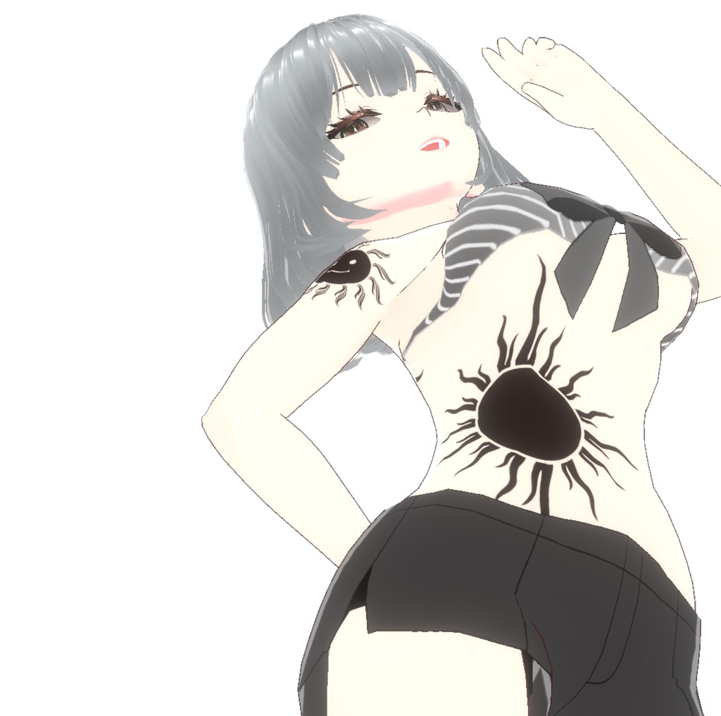 スマイル太陽のVRoidタトゥーデカールセット - 高解像度PNG or ai