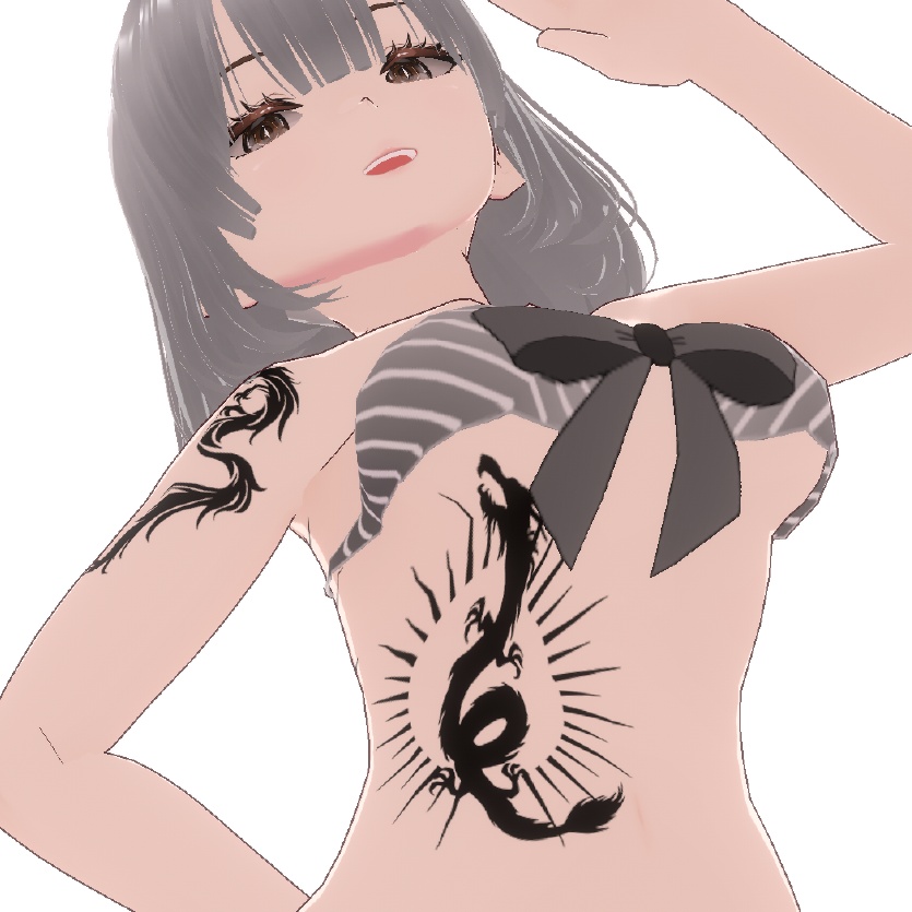 天龍 - 龍のタトゥーテクスチャセット - VRoidテクスチャ&高解像度PNG or ベクター