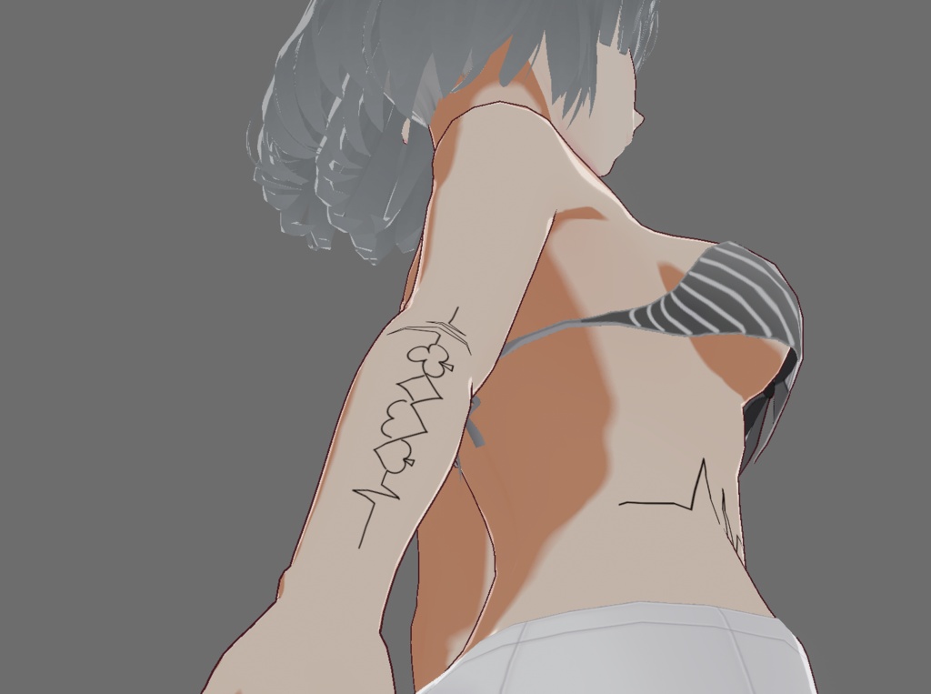 心電図のVRoidタトゥーデカール13セット - 高解像度png or ai