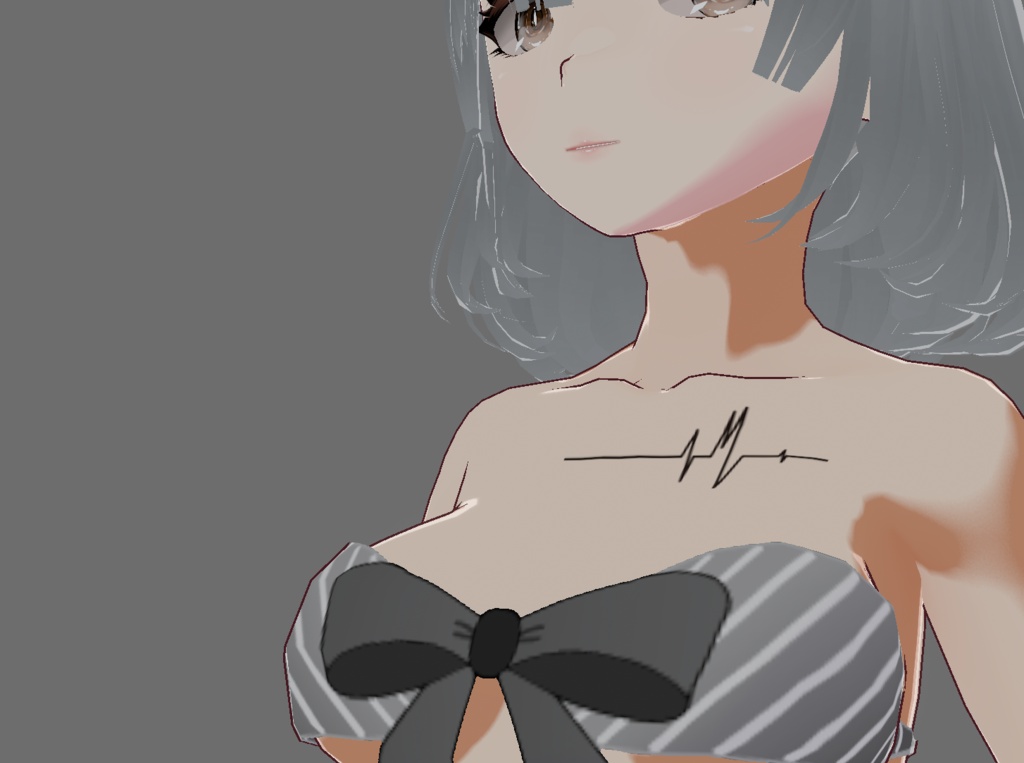 心電図のVRoidタトゥーデカール13セット - 高解像度png or ai
