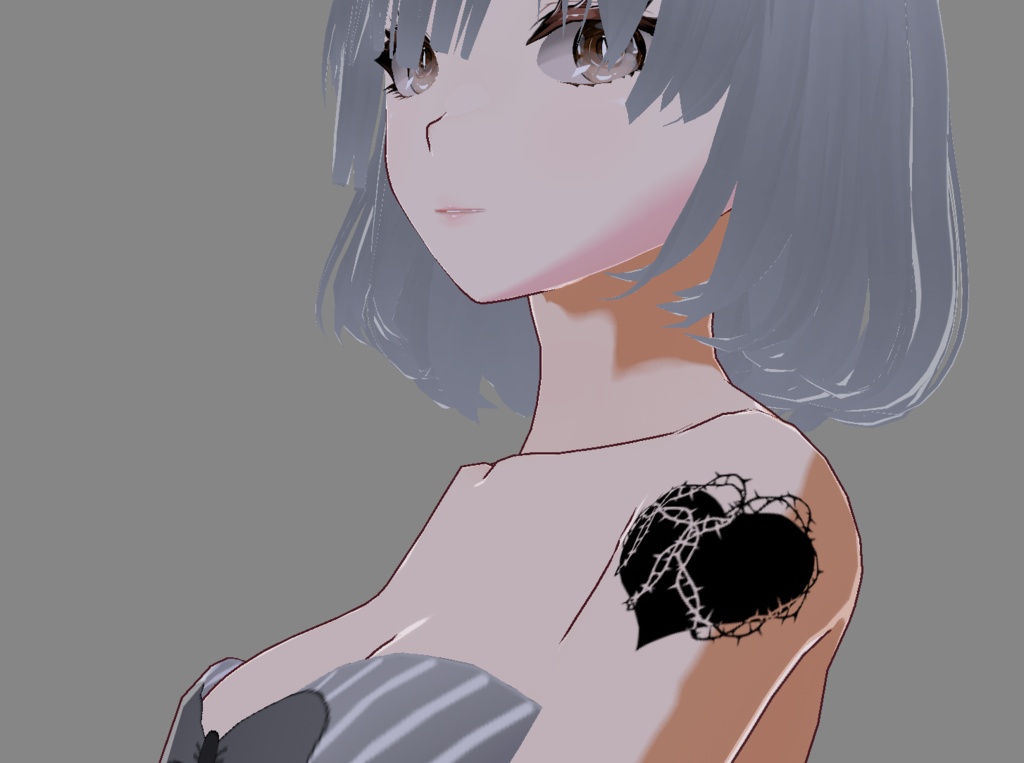 ハートのおしゃれなタトゥー10セット - VRoidテクスチャ・高解像度透過PNG