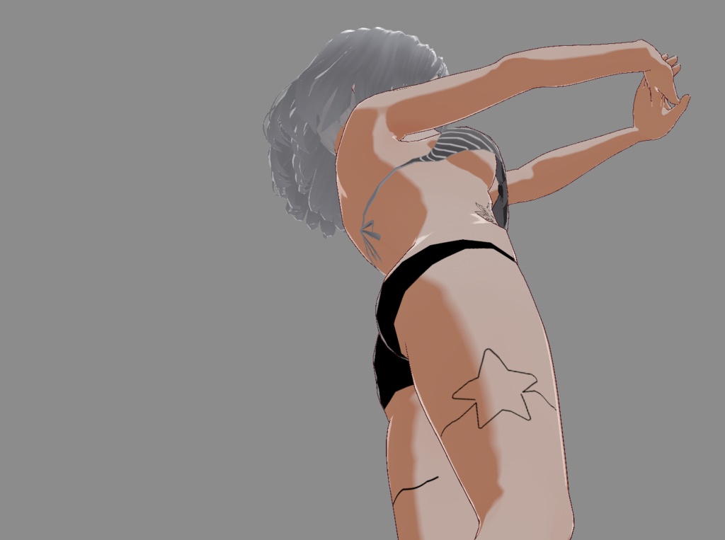 おしゃれなラインアートのVRoidタトゥー9セット - 高解像度png or ベクター
