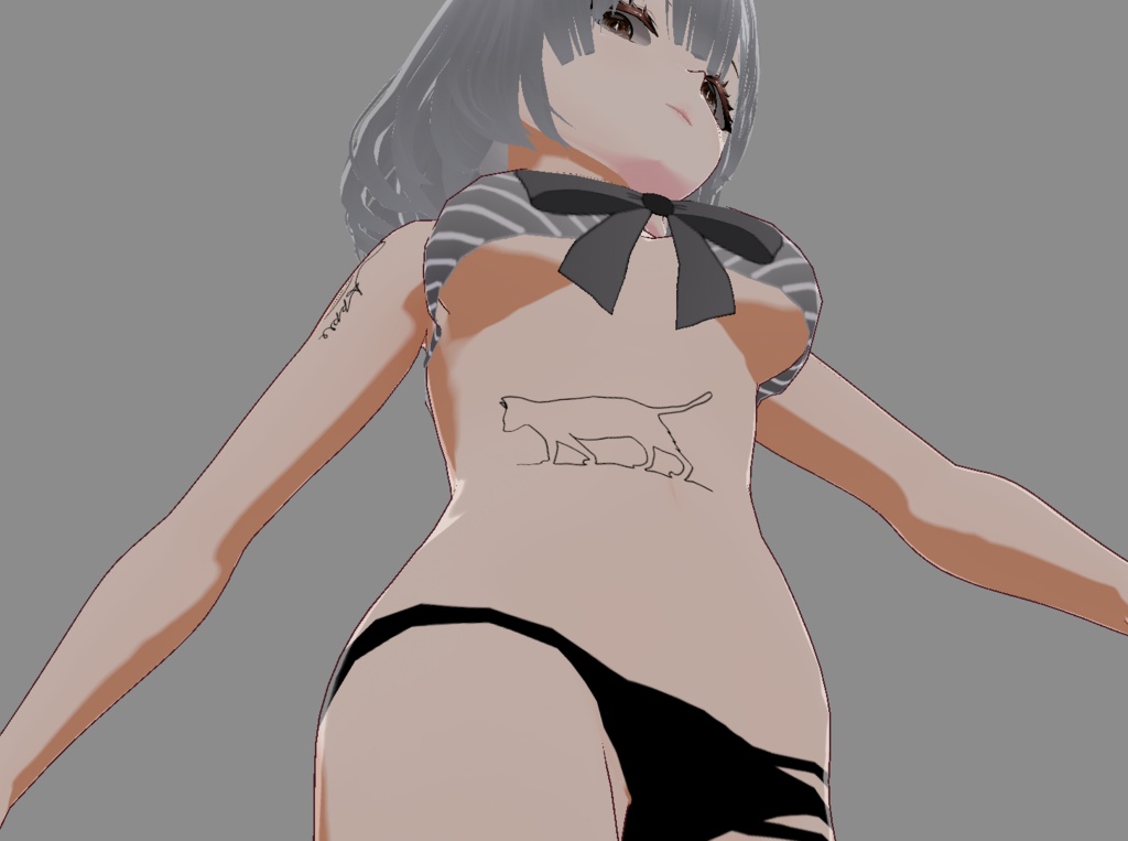 おしゃれなラインアートのVRoidタトゥー9セット - 高解像度png or ベクター