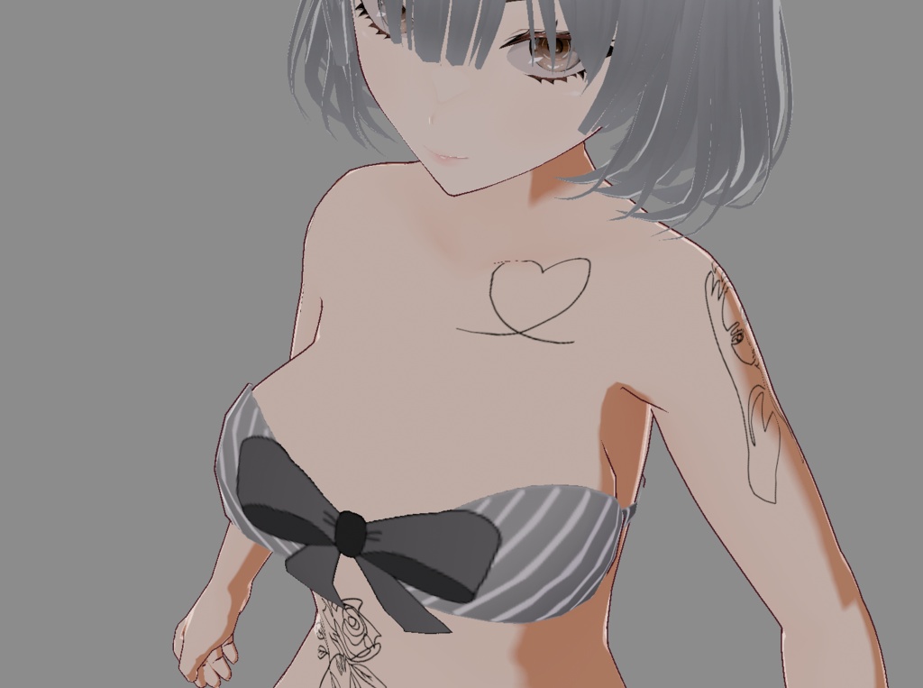 おしゃれなラインアートのVRoidタトゥー9セット - 高解像度png or ベクター