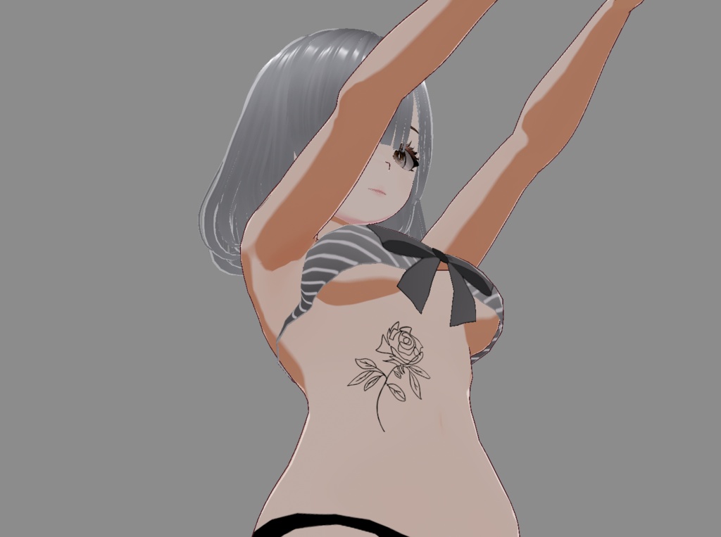 おしゃれなラインアートのVRoidタトゥー9セット - 高解像度png or ベクター