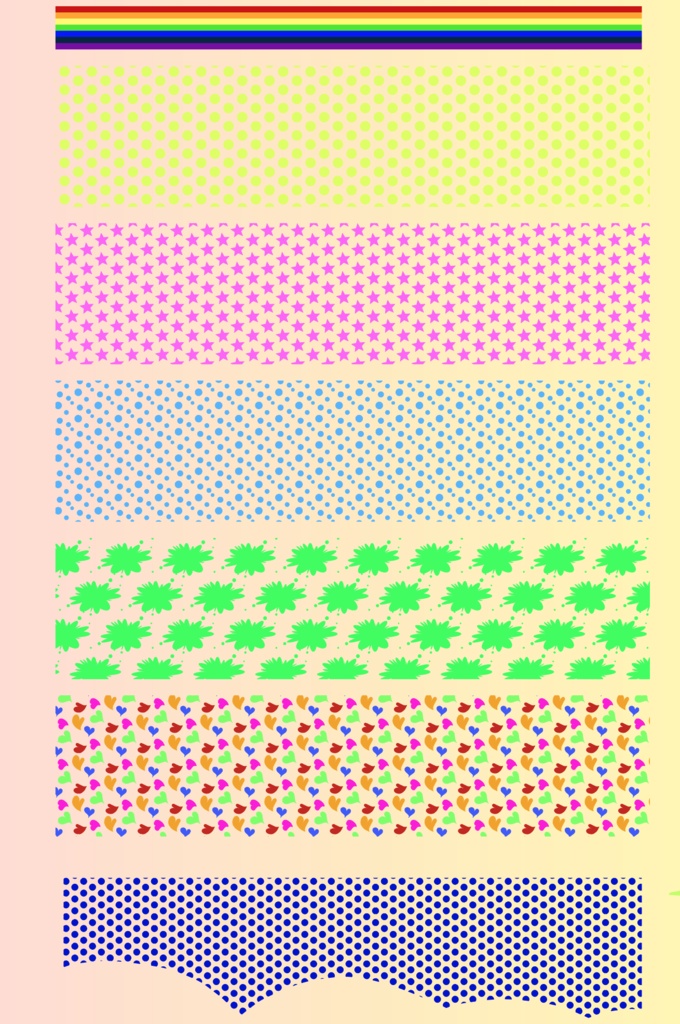 カラフルポップな背景の装飾素材68種類セット - 高解像度png or ai(ベクター)