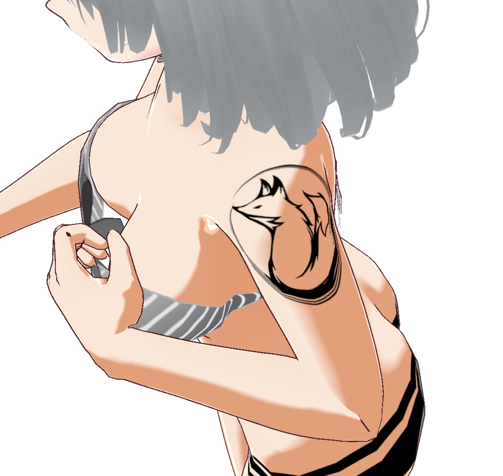 黒狐のマーク - VRoidタトゥーデカール png/ai