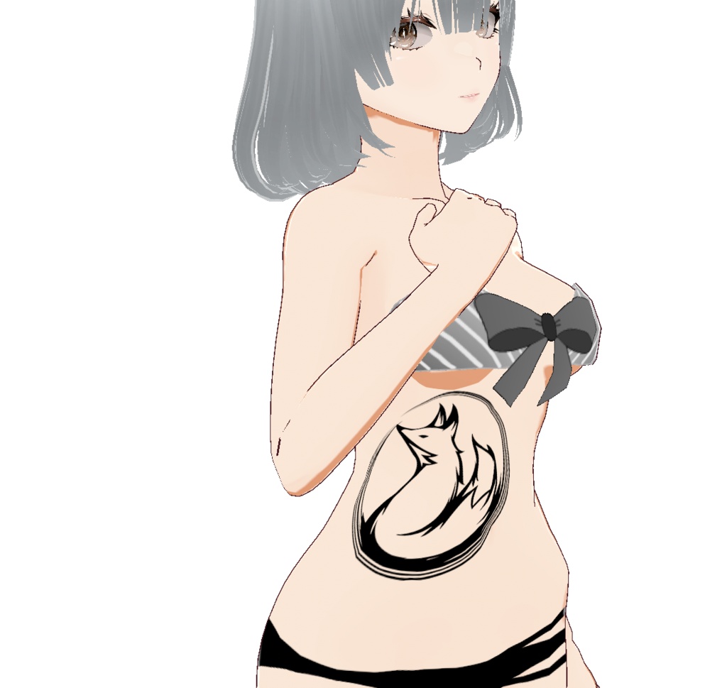 黒狐のマーク - VRoidタトゥーデカール png/ai