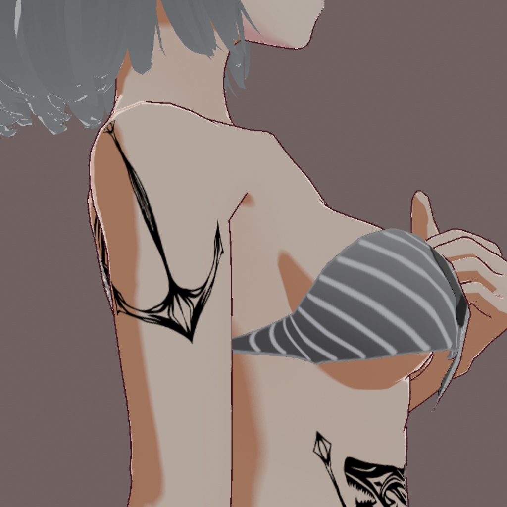 SEA FANG - サメのVRoidタトゥーデカール - png/ai