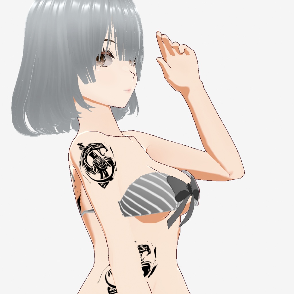 ヨルムンガンドリボルバー - VRoidタトゥーテクスチャ 高解像度png oa ai