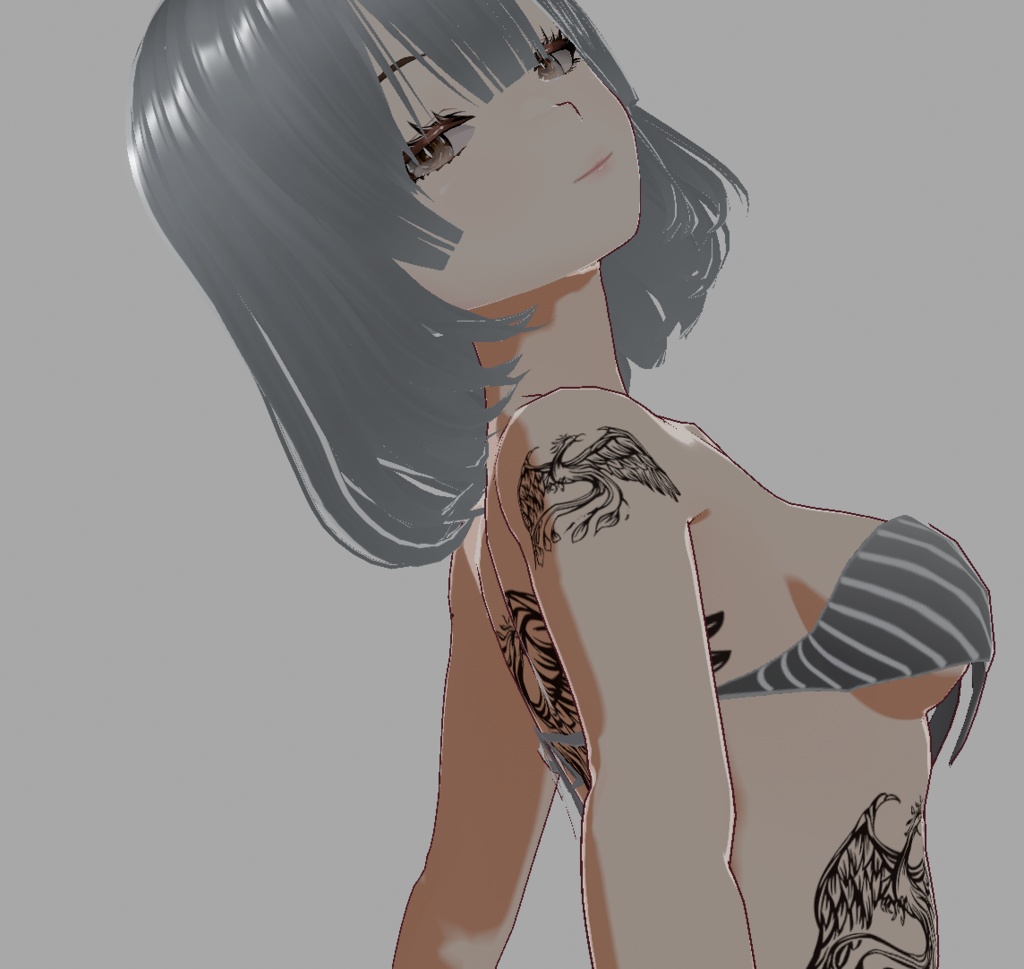 朱雀のワンポイントタトゥ - VRoidテクスチャ - 高解像度png or ai