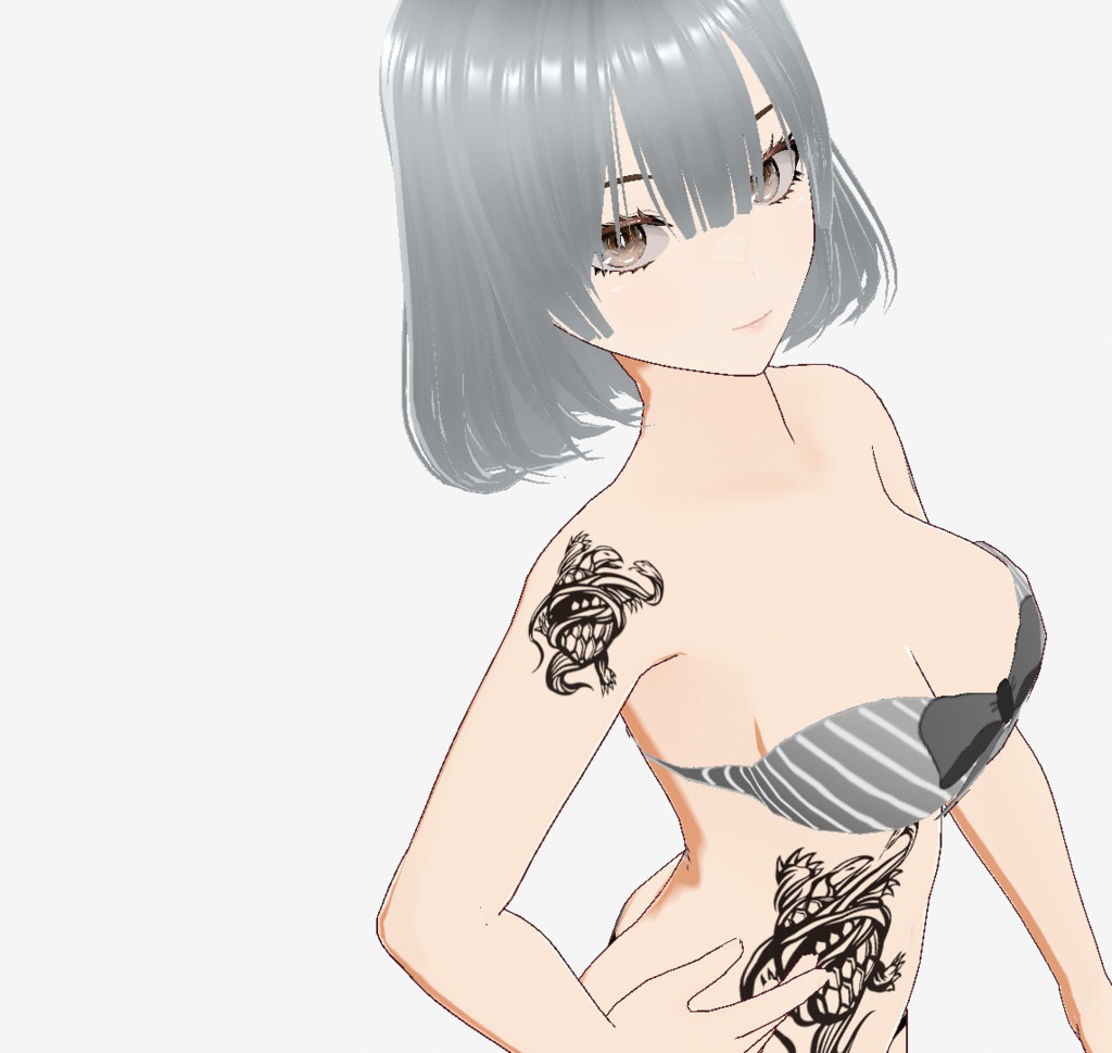 玄武のワンポイントタトゥ - VRoidテクスチャ - 高解像度png or ai