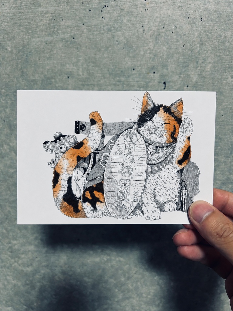 Calico cat（ポストカード×５枚）