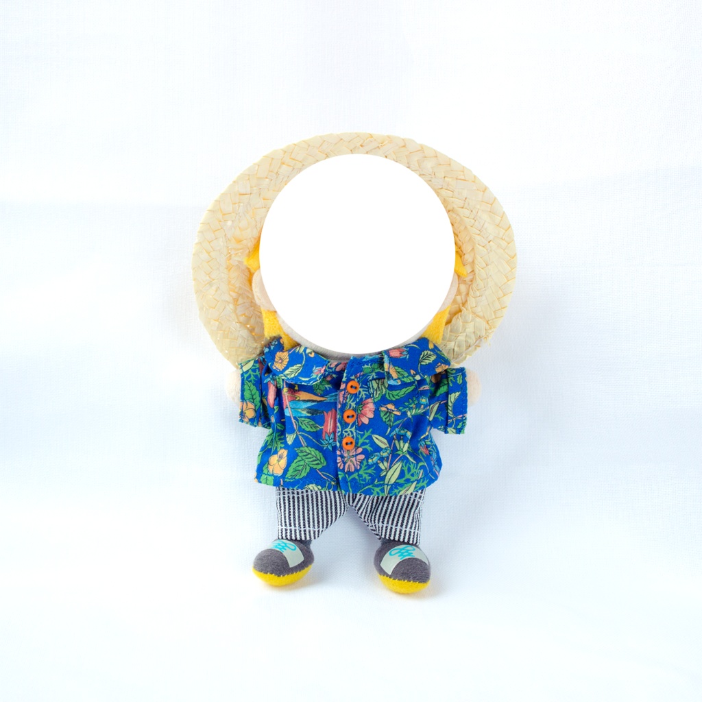 夏のトリ柄シャツ