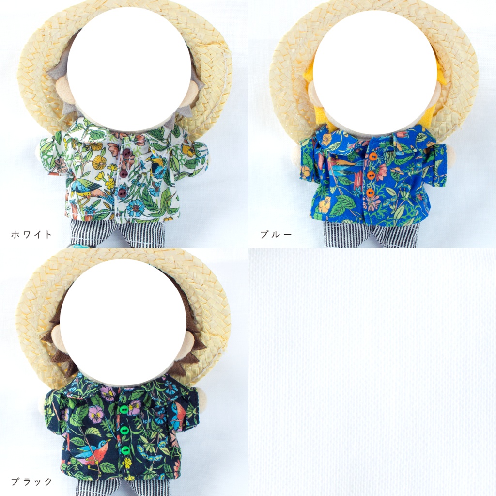 夏のトリ柄シャツ