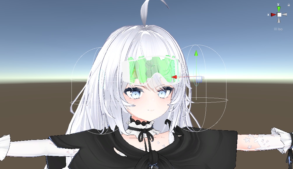 ゴーグル掴み判定用PhysBone設定