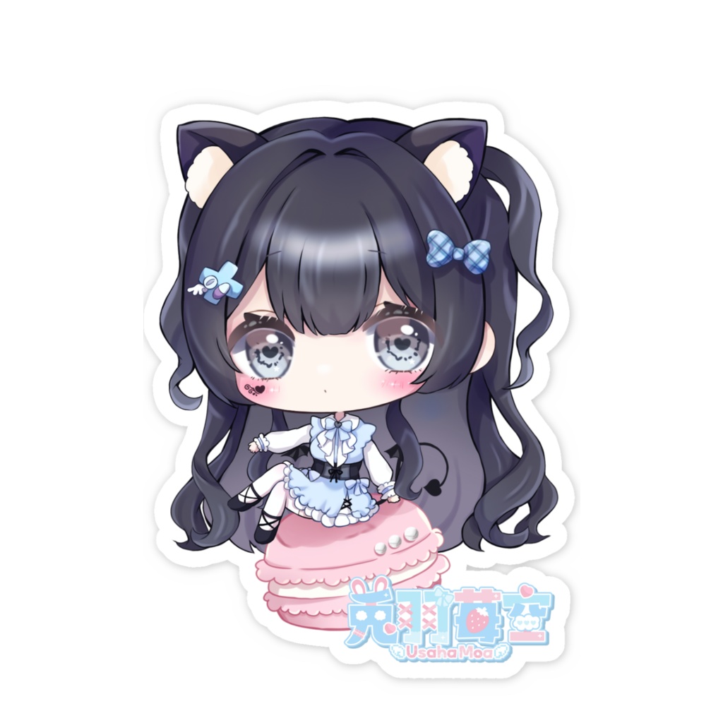 マカロン♡兎羽苺空【スマホステッカー】