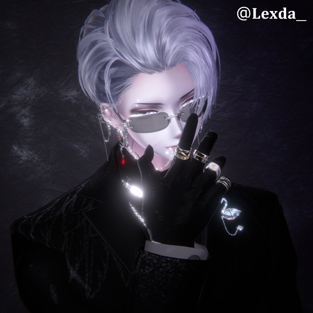 「Luxurious Ring」VRC想定 3Dアクセサリー リング