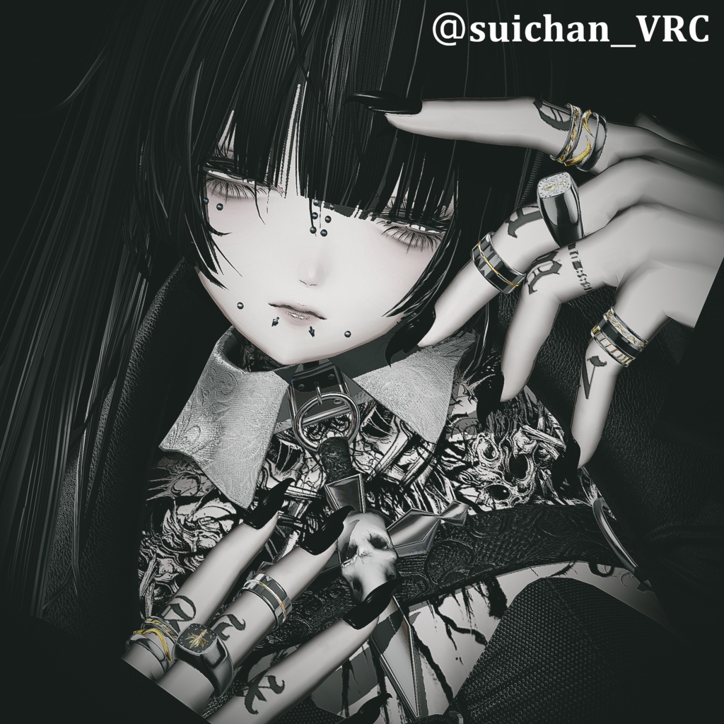 「Luxurious Ring」VRC想定 3Dアクセサリー リング