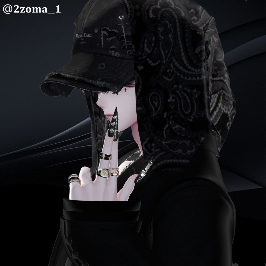 「Luxurious Ring」VRC想定 3Dアクセサリー リング