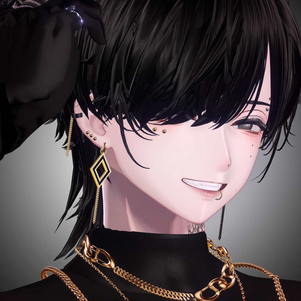 ✦9アバター対応「Luxurious Earring」VRC想定 3Dアクセサリー ピアス イヤリング