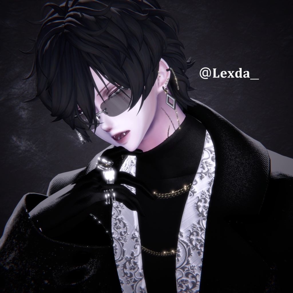 ✦9アバター対応「Luxurious Earring」VRC想定 3Dアクセサリー ピアス イヤリング