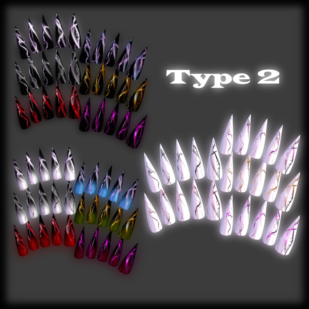 【12アバター対応】✦Talon Nail