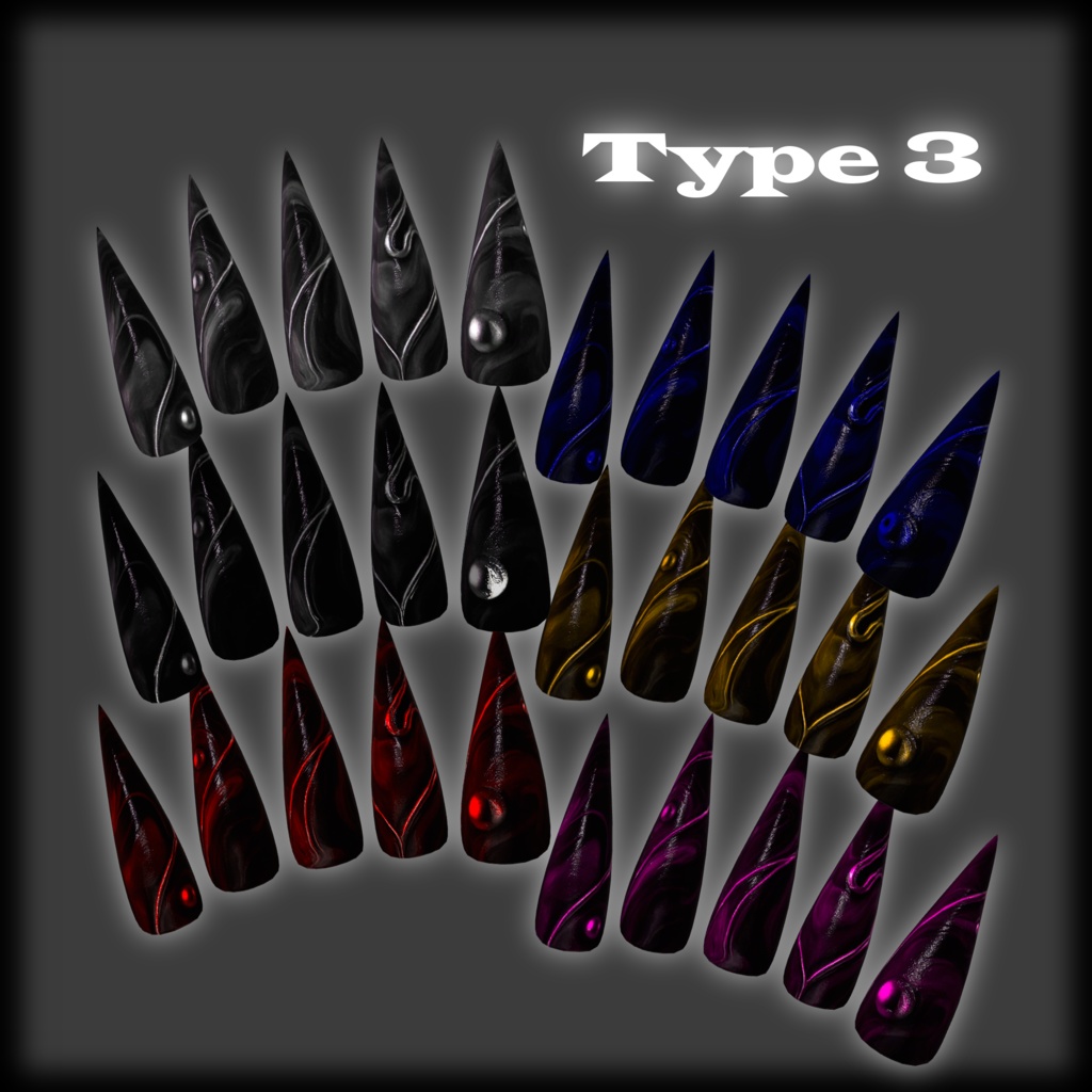 【12アバター対応】✦Talon Nail