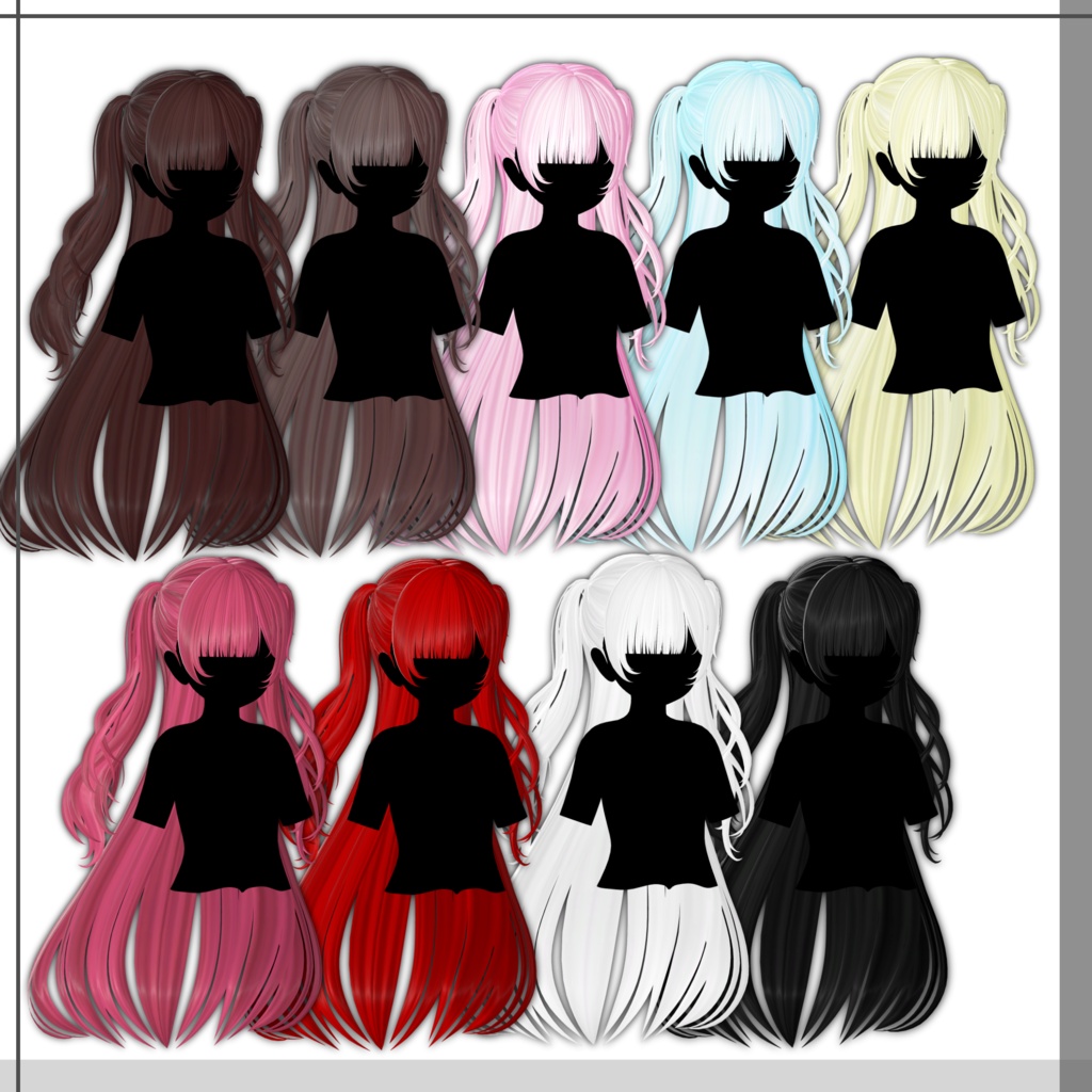 ❥Miel Twin Hair 【12 avatars】