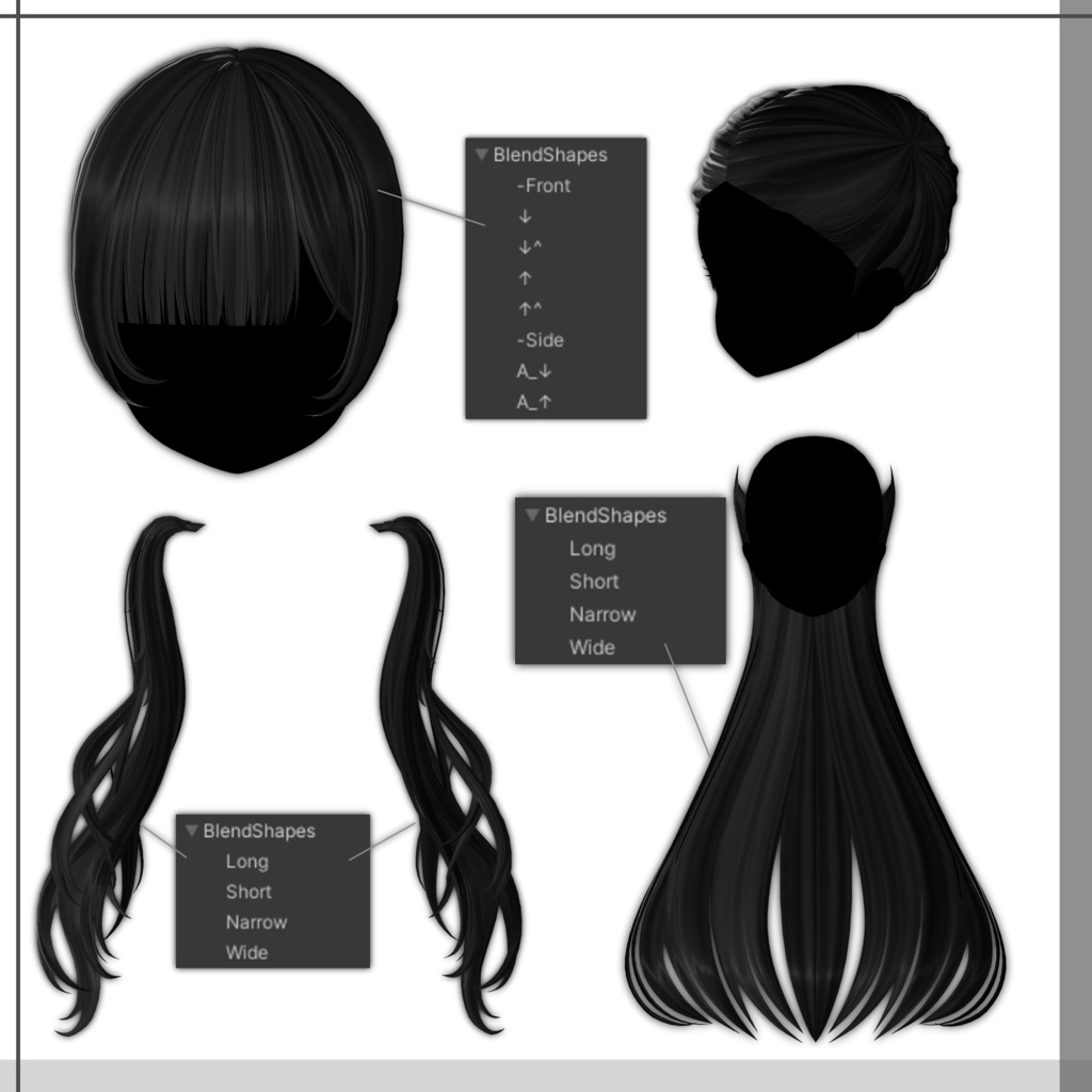 ❥Miel Twin Hair 【12 avatars】