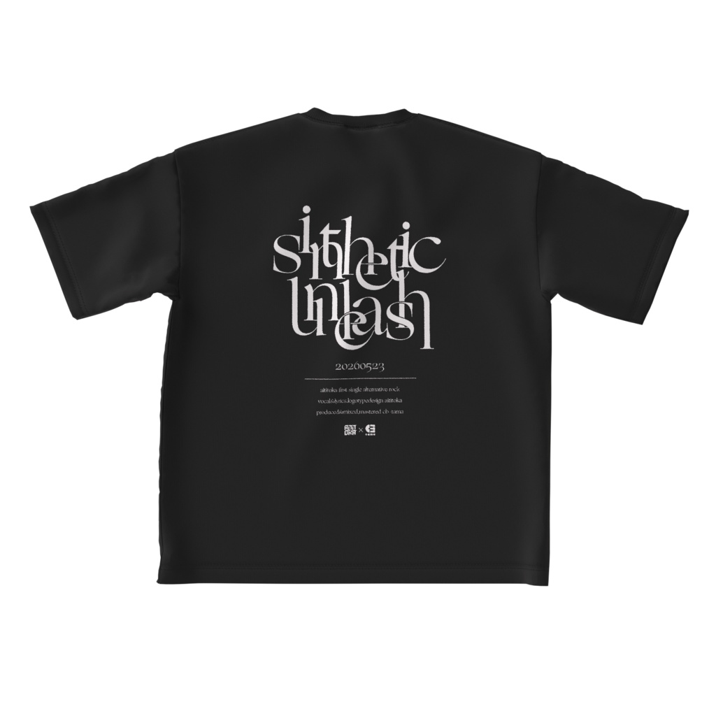 sintheticunleash - #02 背面印刷ビッグシルエットTシャツ