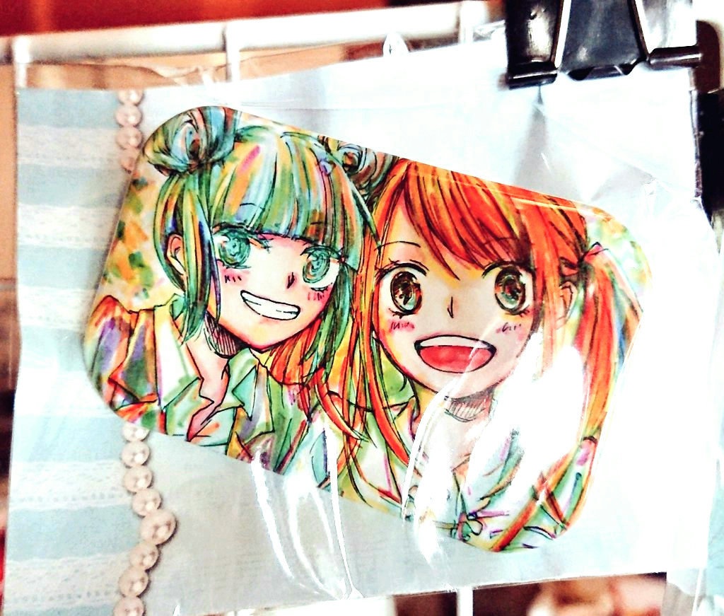 あややわ 横長缶バッジ