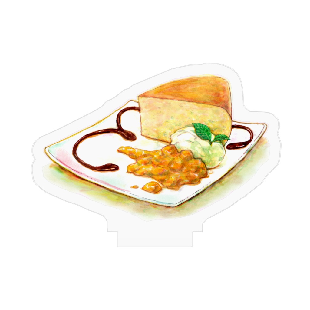 スフレチーズケーキのアクリルスタンド