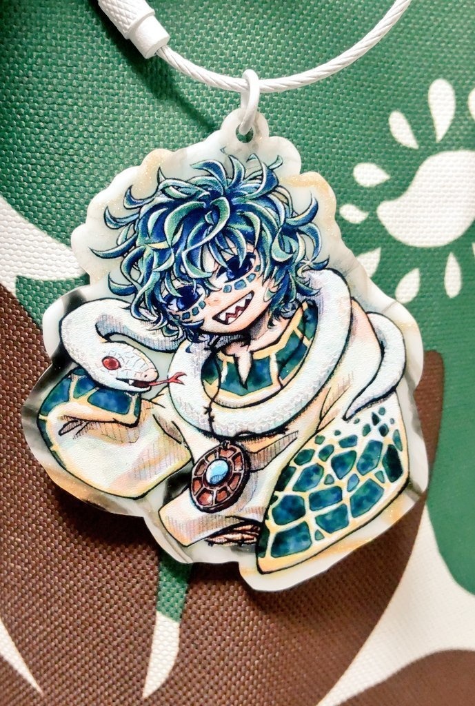 悠と白蛇のあけおめアクキー