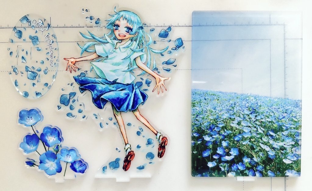 ネモフィラ弥葉のアクリルジオラマ