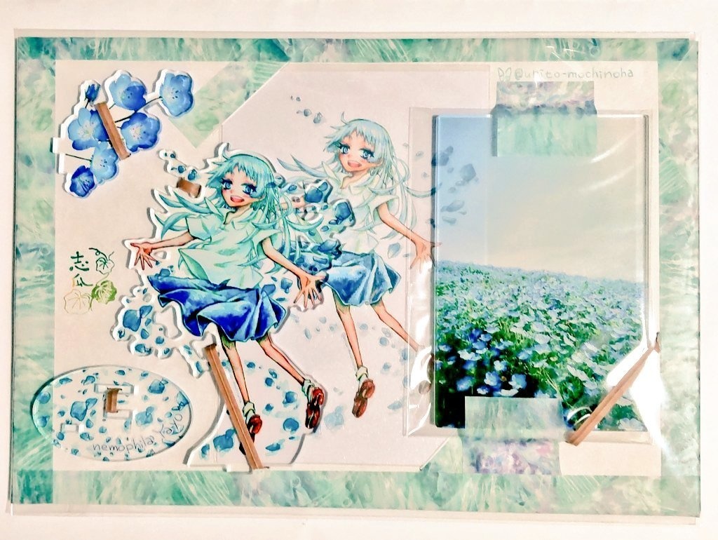 ネモフィラ弥葉のアクリルジオラマ