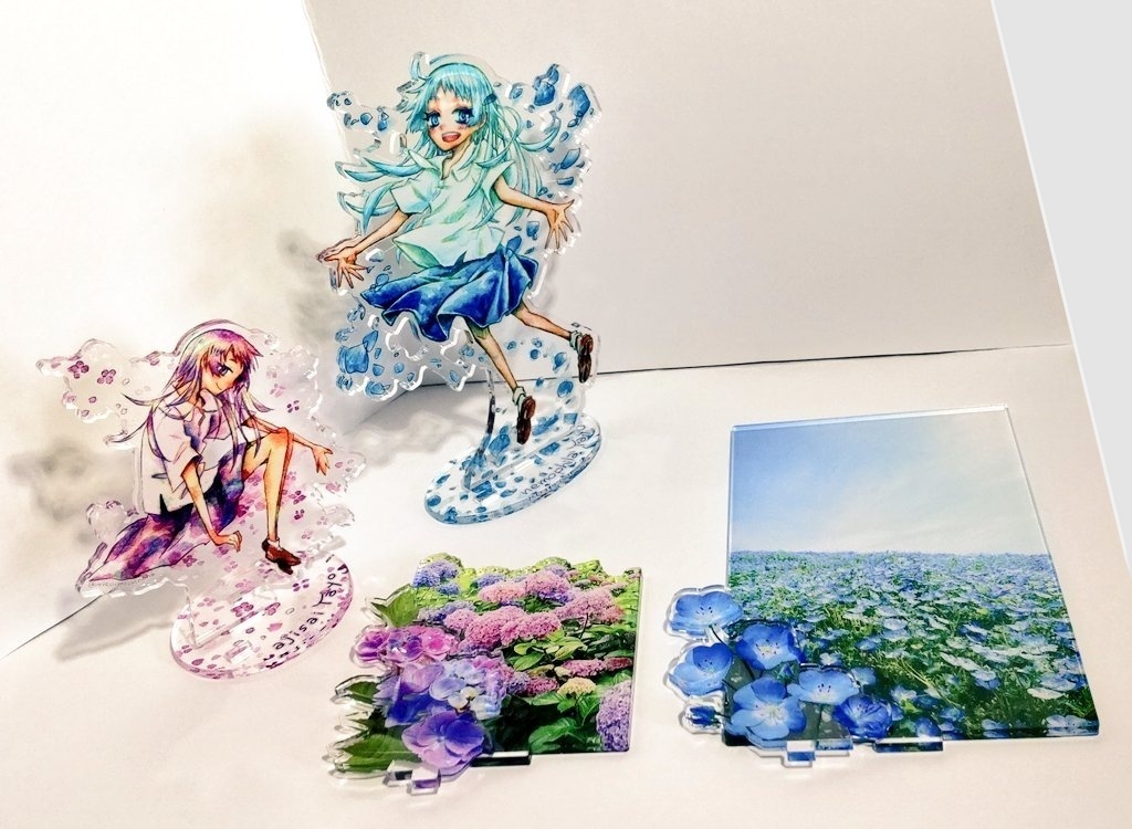 ネモフィラ弥葉のアクリルジオラマ