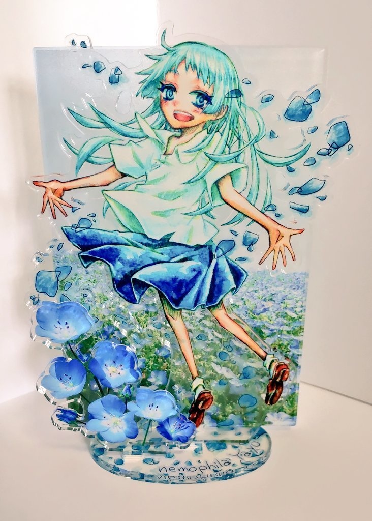 ネモフィラ弥葉のアクリルジオラマ