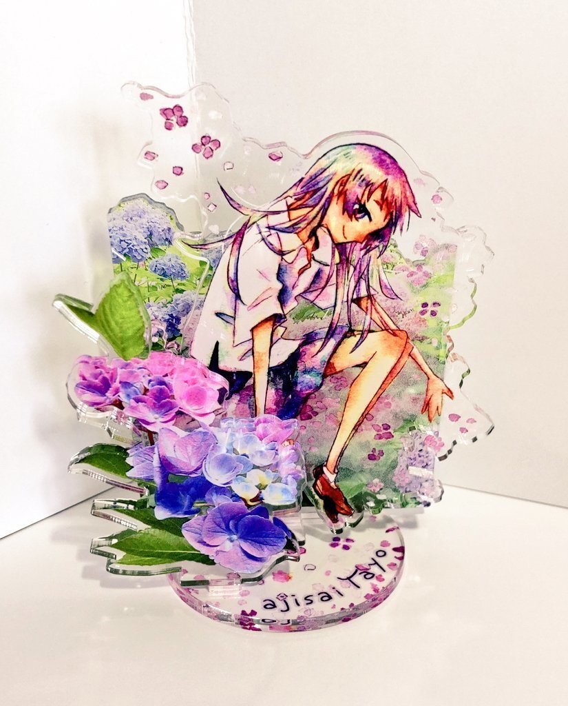 紫陽花弥葉のアクリルジオラマ