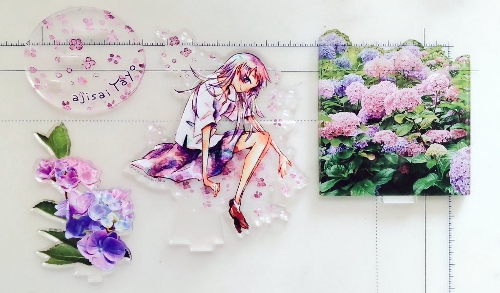 紫陽花弥葉のアクリルジオラマ