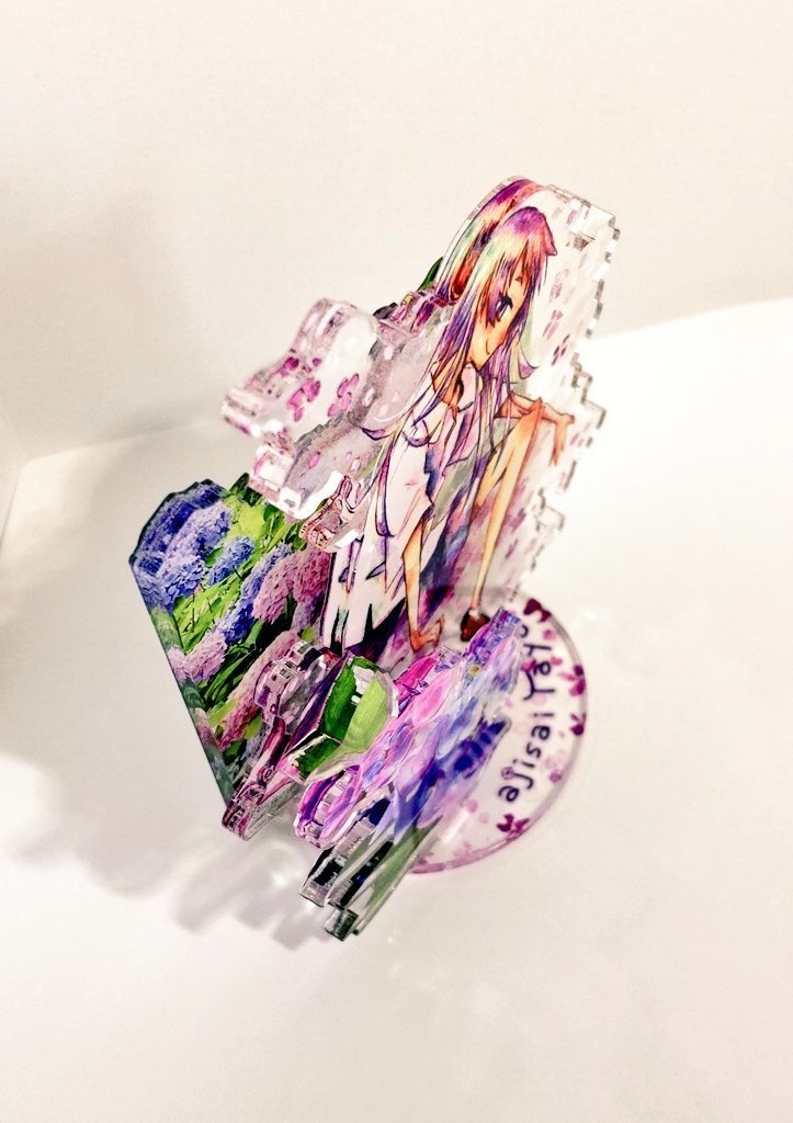 紫陽花弥葉のアクリルジオラマ